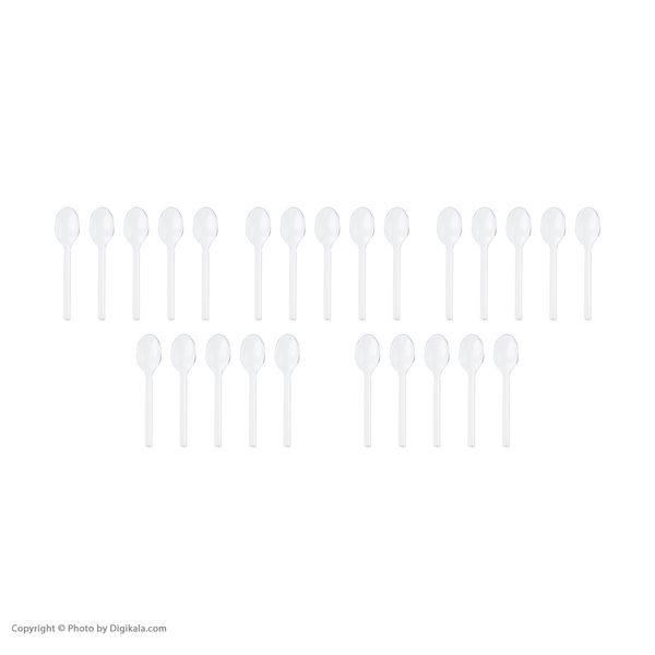 قاشق و چنگال یکبار مصرف مدل مجلسی بسته 50 عددی