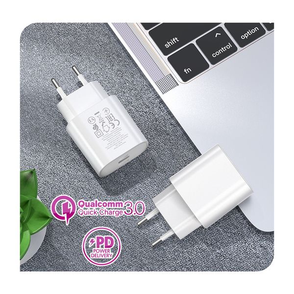 شارژر دیواری هوکو مدل N22 PD 25W به همراه کابل Type-C – فست شارژ سریع و ایمن