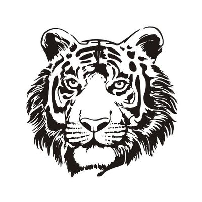 برچسب بدنه خودرو لیزارد مدل فانتزی طرح Tiger کد LZD-797