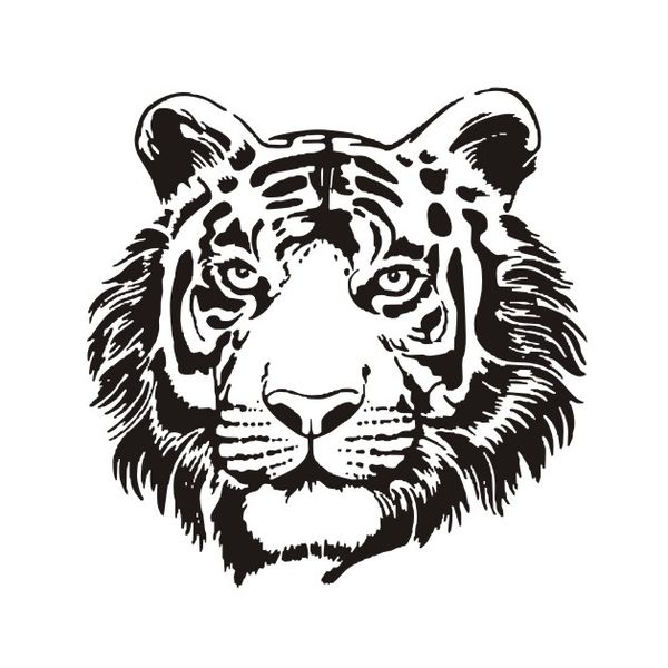 برچسب بدنه خودرو لیزارد مدل فانتزی طرح Tiger کد LZD-797
