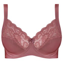 سوتین زنانه اما مدل فنردار دانتل کد 4921-3100 رنگ گلبهی