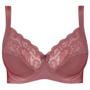 سوتین زنانه اما مدل فنردار دانتل کد 4921-3100 رنگ گلبهی