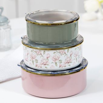ظرف نگهدارنده انگلیش هوم مدل Magnolia مجموعه 3 عددی
