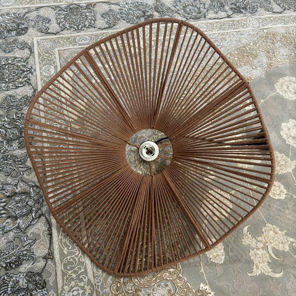 لوستر بافتنی مدل دفرمه مکرومه کد 60