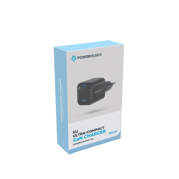 شارژر دیواری 20 وات پاورولوژی Powerology Ultra-Compact GaN Charger 20W PWCUQC015