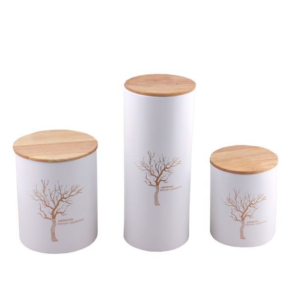 سرویس آشپزخانه 18 پارچه آرتیستون مدل درب بامبو