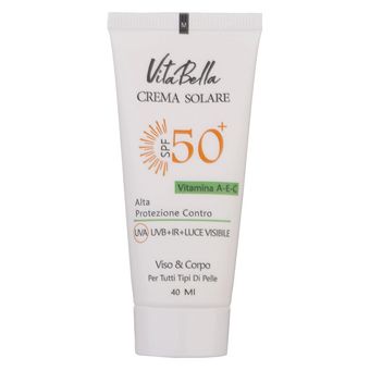 کرم ضدآفتاب بی‌رنگ ویتابلا +SPF50 مدل 001 مناسب انواع پوست، حجم 40 میلی‌لیتر