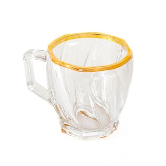 فنجان hpمدل اسکوئر لب طلایی کد 125 بسته 6 عددی