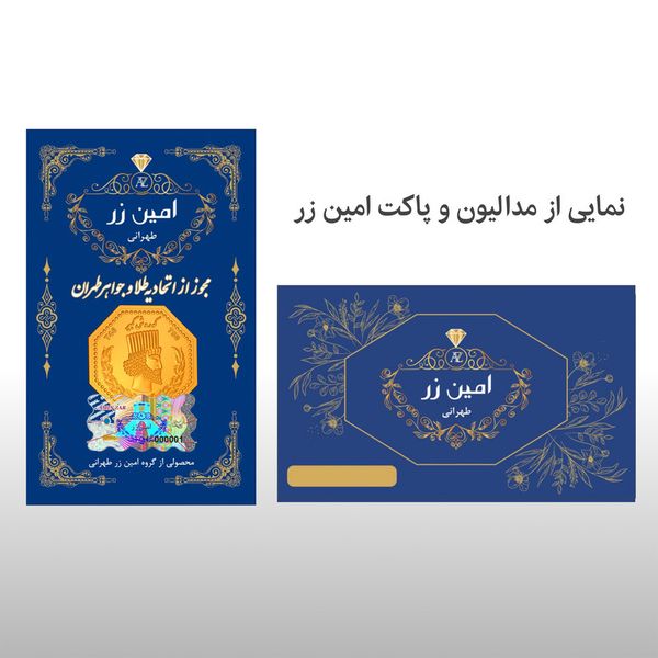 سکه گرمی طلا 18 عیار امین زر کد GL+900