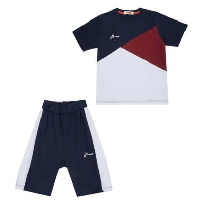 ست تی شرت آستین کوتاه و شلوارک پسرانه مدل MDSS-CH1783