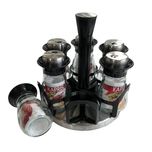 ست جا ادویه 6 پارچه کاپریس مدل بیوتی گردان ساده