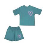 ست تی شرت و شلوارک دخترانه مدل MDSS-CH0648