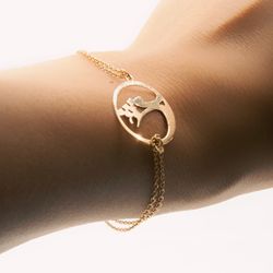 دستبند طرح  عشق 1.81 گرم