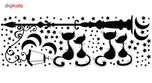 استیکر دیواری سالسو طرح calm night cats a.z