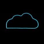 چراغ دیواری مدل نئونی طرح ابر