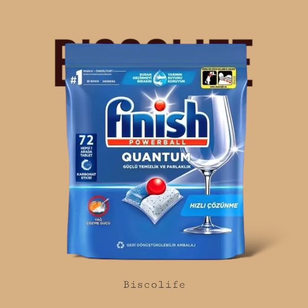 قرص ماشین ظرفشویی فینیش مدل کوانتوم بسته 72 عددی