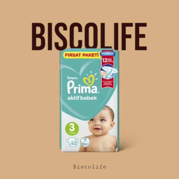 پوشک بچه پریما آوانتاژ سایز 3 بسته 62 عددی