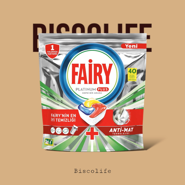 قرص ماشین ظرفشویی فیری Fairy مدل Platinum Plus بسته 40 عددی
