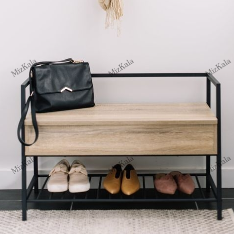 جا کفشی کمدی چوب طبیعی مدل ساتن