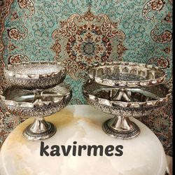 ست ظروف مسی روکش کروم گلستان ، نانو شده ، تضمین قیمت