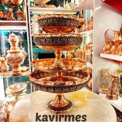 ظروف مسی طرح برجسته گلستان نانو شده