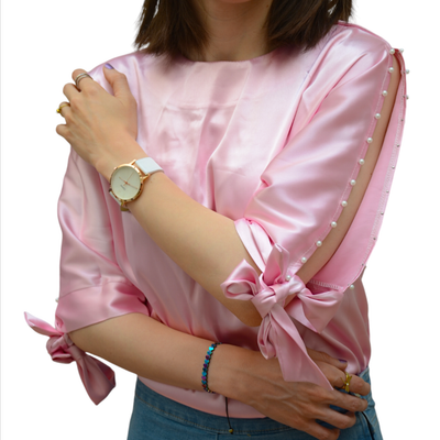 شومیز آستین مرواریدی