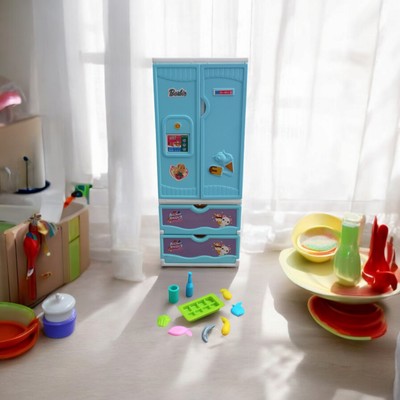 ست اسباب بازی یخچال و فریزر مدل آشپزخانه شاد