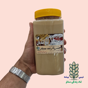 ارده خوش‌عطر و خالص تیغبندیان – 900 گرمی، تهیه‌شده از کنجد ایرانی