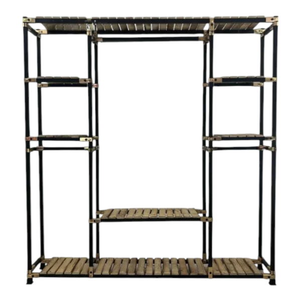 رگال لباس و کمد باز فلز و چوب مدل سازگار