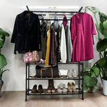 رگال لباس ایستاده چوب و فلز مدل رایکا