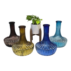 شیشه قلیان کرنو بزرگ شیاری کریستال