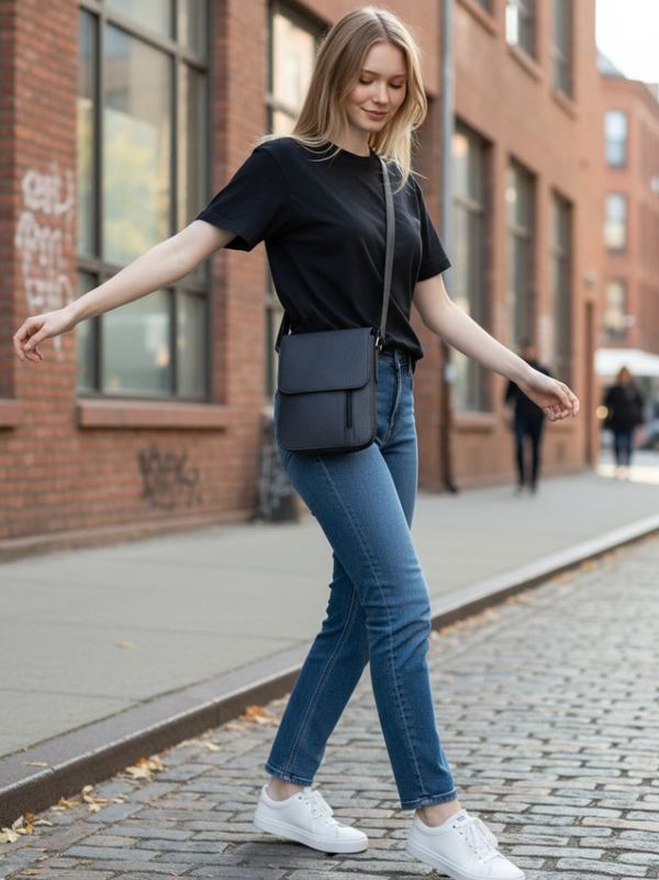 کیف دوشی چرم طبیعی مدل هاکان