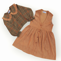 ست شومیز وسارافون دخترانه مناسب سنین 2تا9 سال