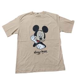 تیشرت دخترانه جنس نخ پنبه ای مدل 003 فری سایز از سایز 36 تا 44 رنگ کرم