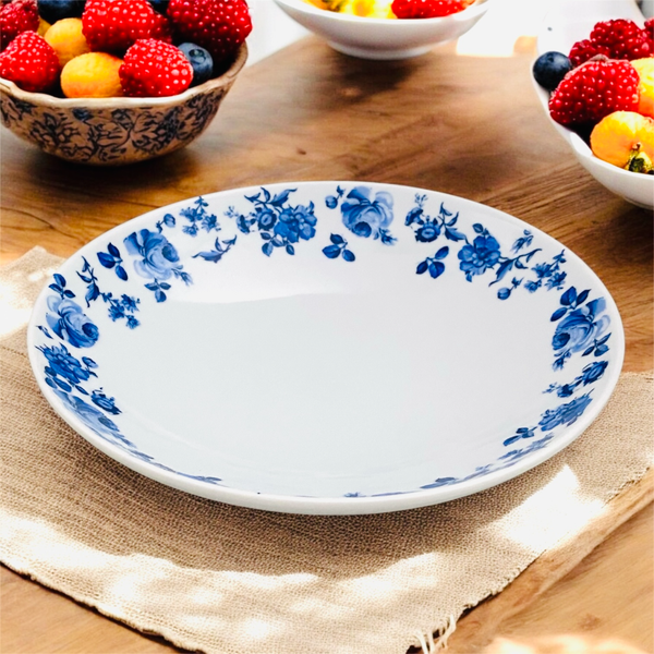 بشقاب پلوخوری گل آبی