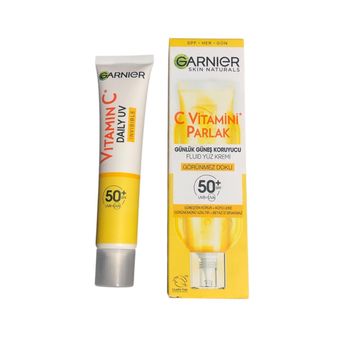 کرم ضد آفتاب فلوئیدی ویتامین سی بی رنگ گارنیر با spf 50