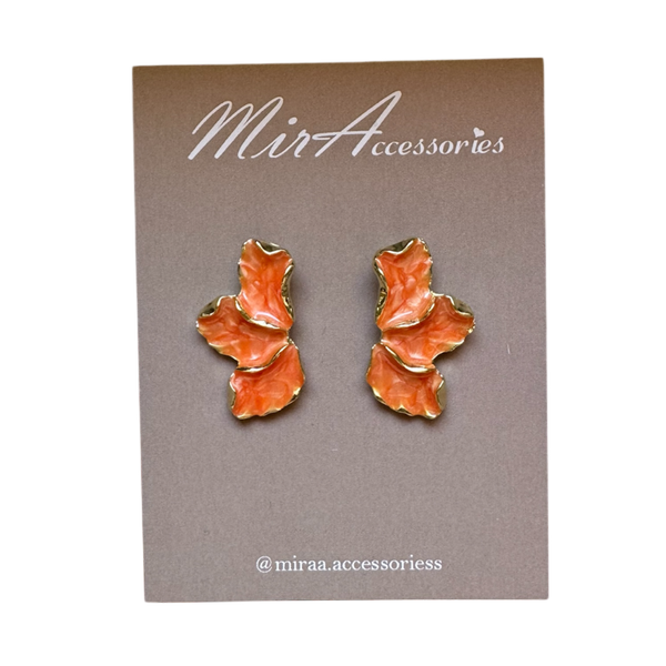 گوشواره سه پر نارنجی