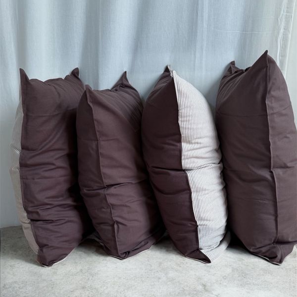 کاور بالشت قهوه ای