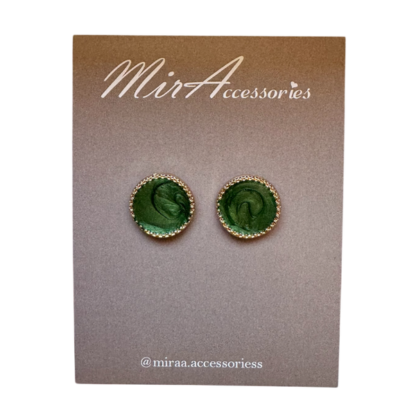 گوشواره میناکاری سبز