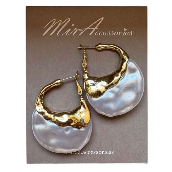 گوشواره صدفی سفید