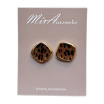 گوشواره پلنگی مربع مدل 2