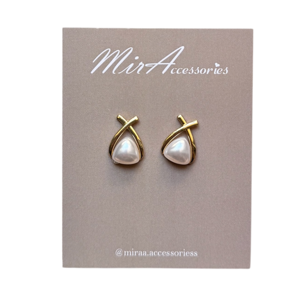 گوشواره مثلث مرواریدی