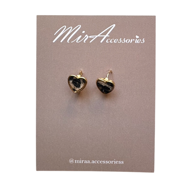 گوشواره قلب پلنگی مدل 2