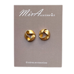 گوشواره مثلث پیچی مات طلایی