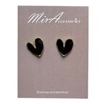 گوشواره قلب مشکی