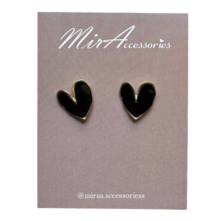 گوشواره قلب مشکی