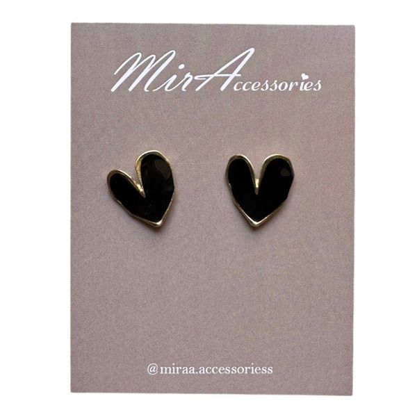 گوشواره قلب مشکی