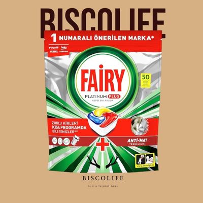 قرص ماشین ظرفشویی فیری مدل پلاتینیوم پلاس بسته 50 عددی