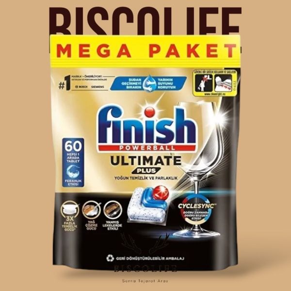قرص ماشین ظرفشویی فینیش مدل التیمیت پلاس بسته 60 عددی