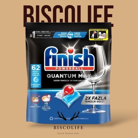 قرص ماشین ظرفشویی فینیش مدل کوانتوم مکس بسته 62 عددی